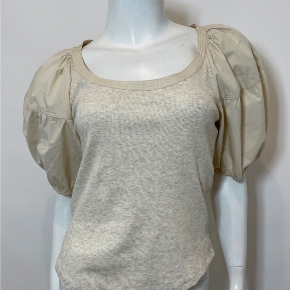 Ulla Johnson Cream Puffed Sleeve Blouse